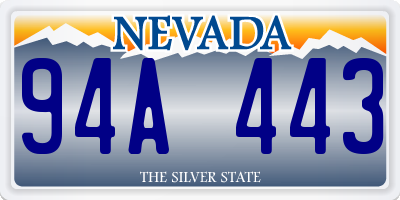 NV license plate 94A443