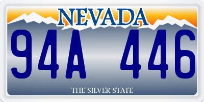 NV license plate 94A446