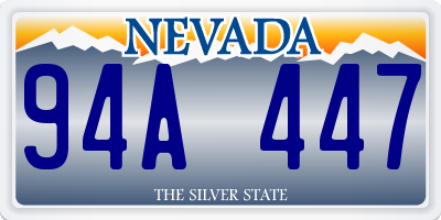 NV license plate 94A447