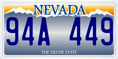 NV license plate 94A449