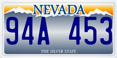 NV license plate 94A453