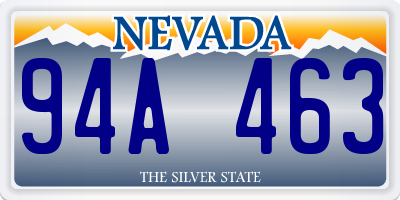 NV license plate 94A463