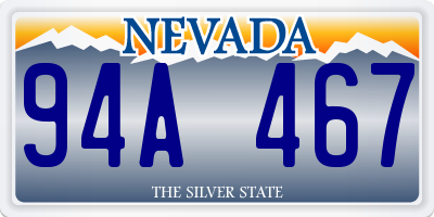 NV license plate 94A467