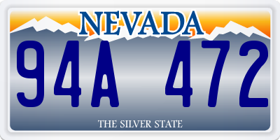 NV license plate 94A472