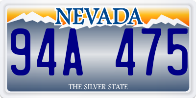 NV license plate 94A475