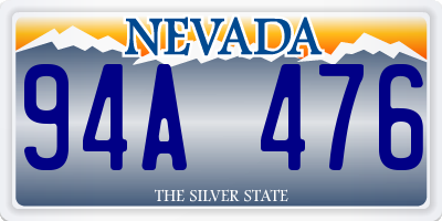 NV license plate 94A476