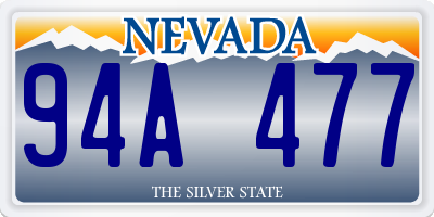 NV license plate 94A477