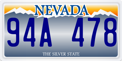 NV license plate 94A478