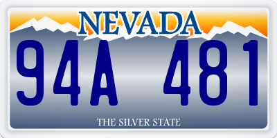 NV license plate 94A481