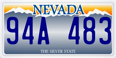 NV license plate 94A483