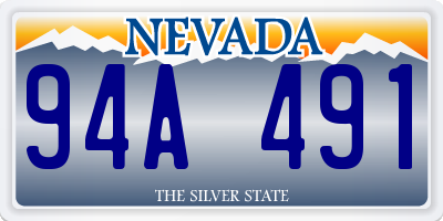 NV license plate 94A491