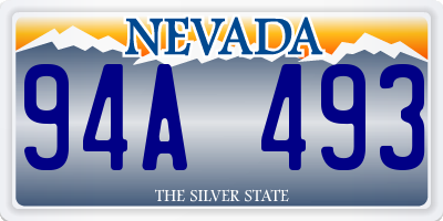 NV license plate 94A493