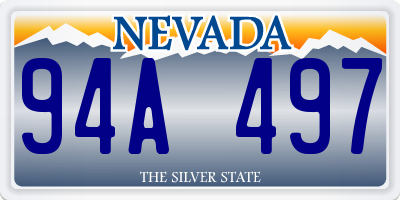 NV license plate 94A497