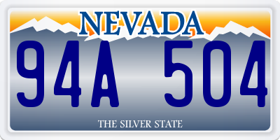 NV license plate 94A504