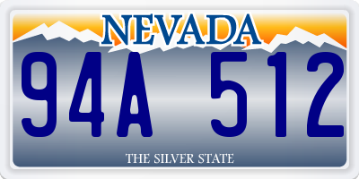 NV license plate 94A512
