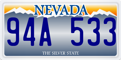 NV license plate 94A533