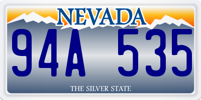 NV license plate 94A535