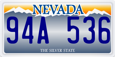NV license plate 94A536