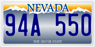 NV license plate 94A550