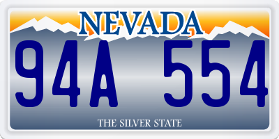 NV license plate 94A554