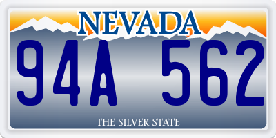 NV license plate 94A562