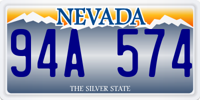 NV license plate 94A574