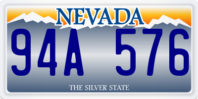 NV license plate 94A576