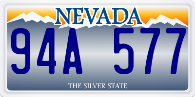 NV license plate 94A577