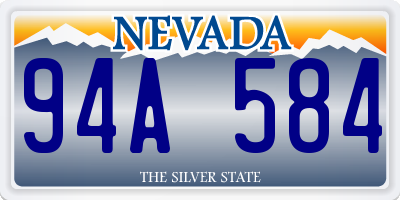 NV license plate 94A584