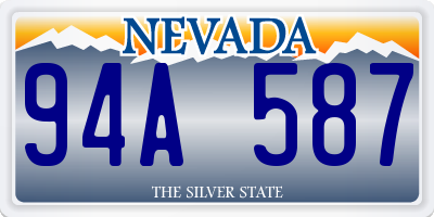 NV license plate 94A587