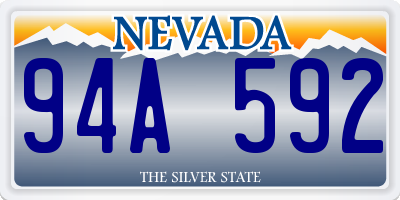 NV license plate 94A592
