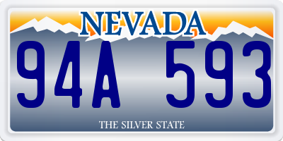 NV license plate 94A593