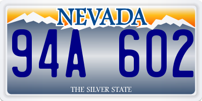 NV license plate 94A602