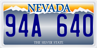 NV license plate 94A640