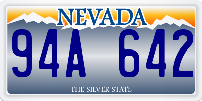 NV license plate 94A642