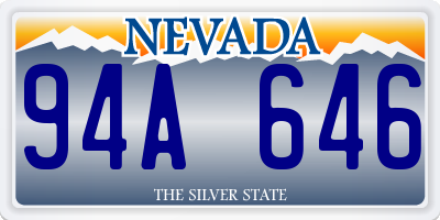 NV license plate 94A646