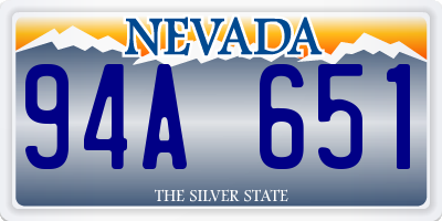 NV license plate 94A651