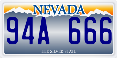 NV license plate 94A666