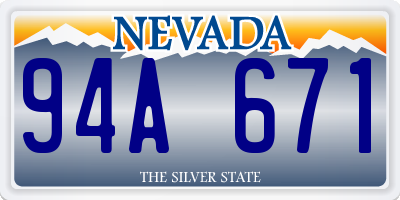 NV license plate 94A671