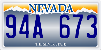 NV license plate 94A673