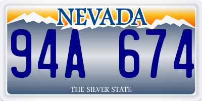 NV license plate 94A674