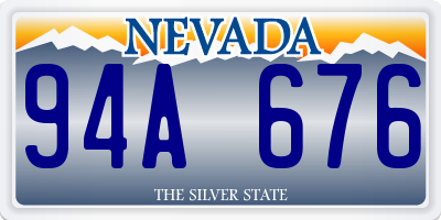 NV license plate 94A676