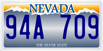 NV license plate 94A709