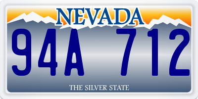 NV license plate 94A712