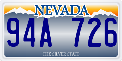 NV license plate 94A726