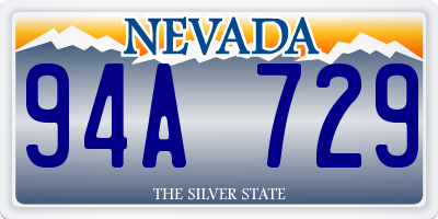 NV license plate 94A729
