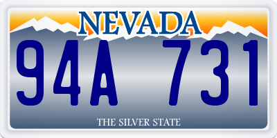 NV license plate 94A731