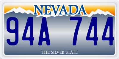 NV license plate 94A744