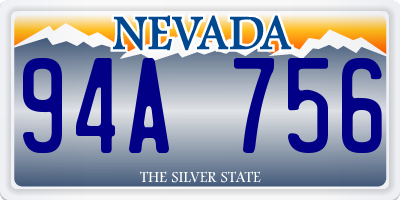 NV license plate 94A756
