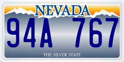 NV license plate 94A767
